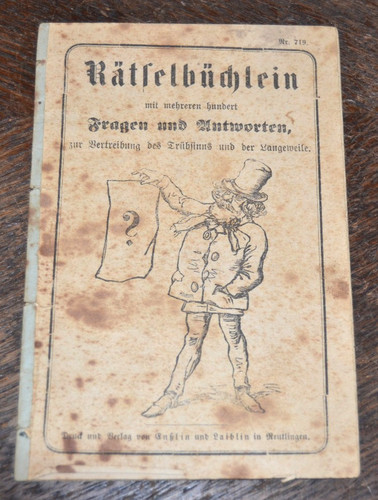 Rätselbüchlein 1900 - um,